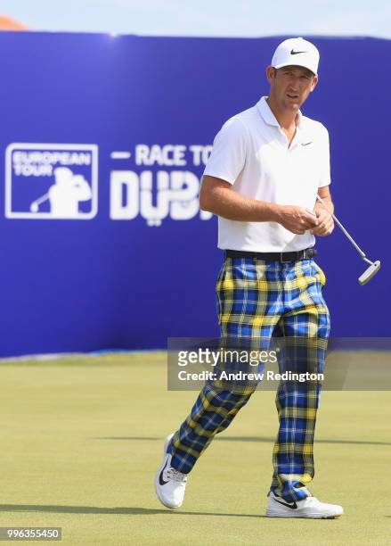 Kevin Chappell of the USA in action during the Pro Am event prior to the start of the Aberdeen Standard Investments Scottish Open at Gullane Golf...