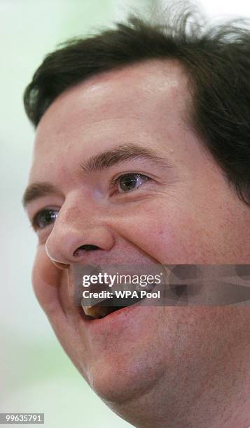 Britain's Chancellor of the Exchequer George Osborne speaks during a press conference at the Treasury, May 17, 2010 in central London. A new fiscal...