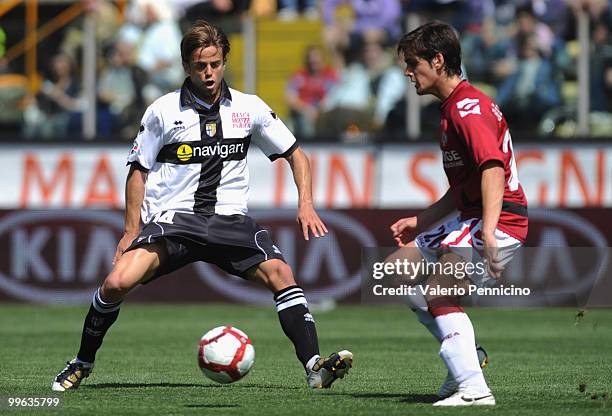 Daniele Galloppa of Parma FC in action during the Serie A match between Parma FC and AS Livorno Calcio at Stadio Ennio Tardini on May 16, 2010 in...