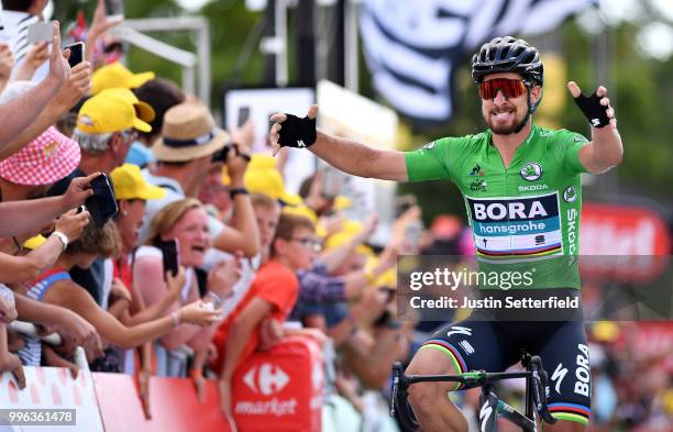 Arrival / Peter Sagan of Slovakia and Team Bora Hansgrohe Green Sprint Jersey / Celebration / during the 105th Tour de France 2018, Stage 5 a 204,5km...