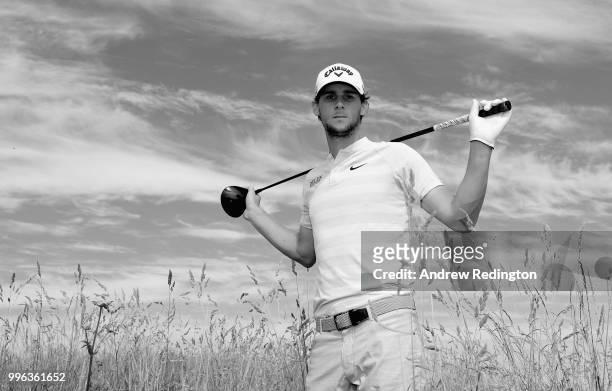 Thomas Pieters of Belgium poses fpor a portrait during the Pro Am event prior to the start of the Aberdeen Standard Investments Scottish Open at...