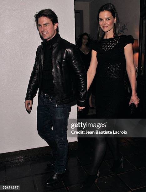 Tom Cruise and Katie Holmes sighted in West Hollywood on January 15, 2010 in Los Angeles, California.
