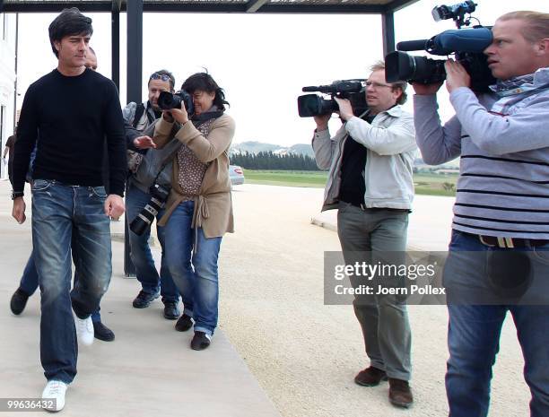 Head coach Joachim Loew of Germany is pictured after a press conference on May 17, 2010 in Sciacca, Italy.