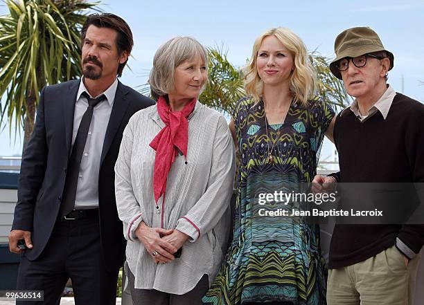 Gemma Jones, Naomi Watts and Woody Allen and Lucy Punch attends the 'You Will Meet A Tall Dark Stranger' Photocall held at the Palais des Festivals...