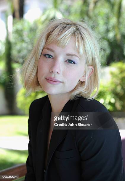 Actress Haley Bennett attends the "Rubber Portraits and Kaboom" Portraits at the Residence All Suites during the 63rd Annual Cannes Film Festival on...