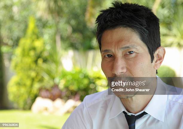 Director Gregg Araki attends the "Rubber Portraits and Kaboom" Portraits at the Residence All Suites during the 63rd Annual Cannes Film Festival on...