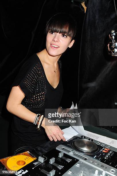 Singer Alizee attends the "Alizee DJ Set at the Curio Parjor Club on April 16, 2010 in Paris, France.