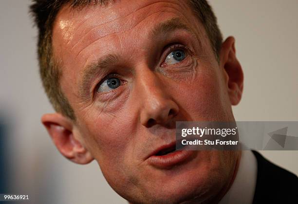 Heineken cup winner Rob Howley talks to the press at the announcement for 2011 and 2012 Heineken Cup Finals at the Millennium Stadium on May 17, 2010...