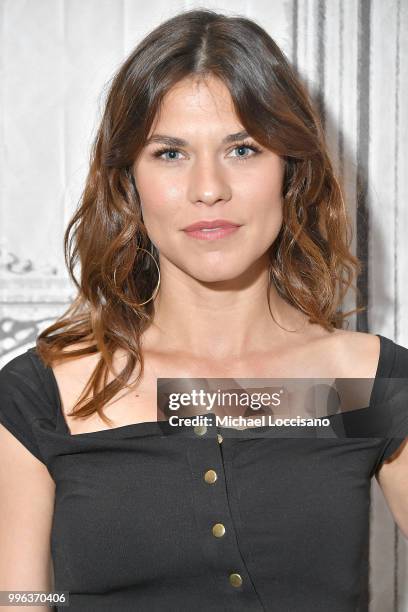 Actress Ana Ularu visits Build to discuss the film "Siberia" at Build Studio on July 11, 2018 in New York City.