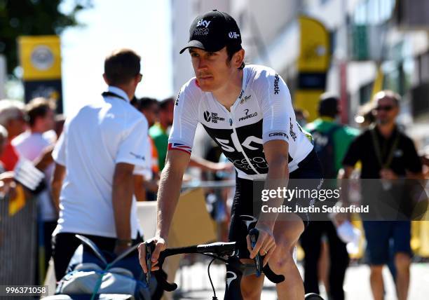 Start / Geraint Thomas of Great Britain and Team Sky / during the 105th Tour de France 2018, Stage 5 a 204,5km stage from Lorient to Quimper / TDF /...