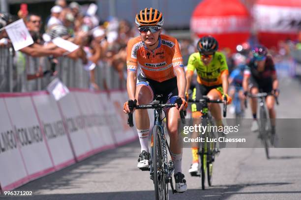 Arrival / Megan Guarnier of The United States and Boels - Dolmans Cycling Team / during the 29th Tour of Italy 2018 - Women, Stage 6 a 114,1km stage...