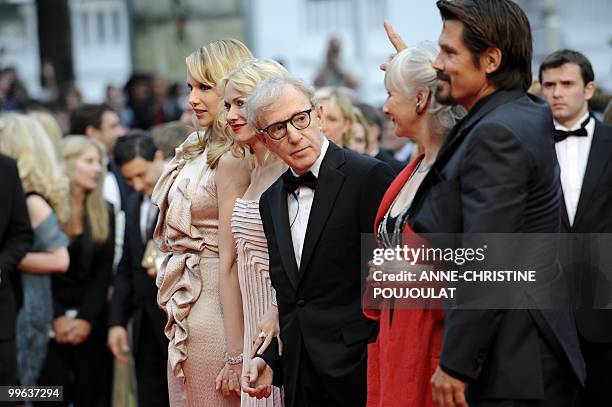 Director Woody Allen arrives with cast for the screening of "You Will Meet a Tall Dark Stranger" presented out of competition at the 63rd Cannes Film...