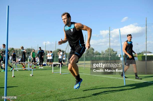Senad Lulicof SS Lazio in action during the SS Lazio training session on July 11, 2018 in Rome, Italy.