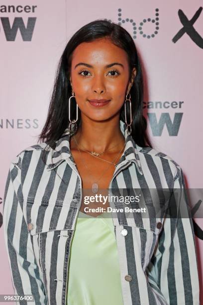 Maya Jama attends the launch of the new ghd x Lulu Guinness collection, which raises money for Breast Cancer Now, at One Belgravia on July 11, 2018...