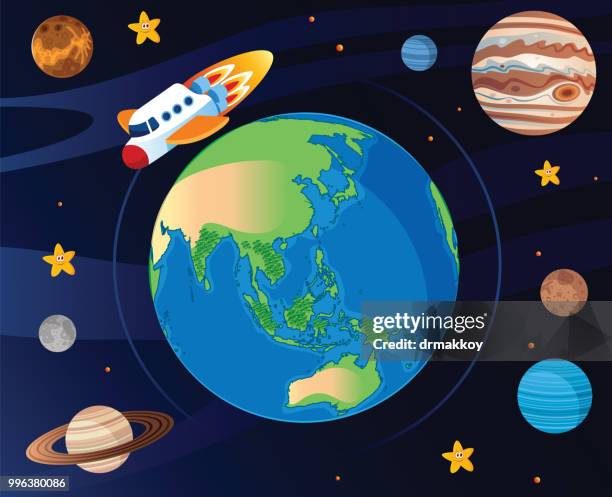 space ship and earth - classical mythological character stock illustrations