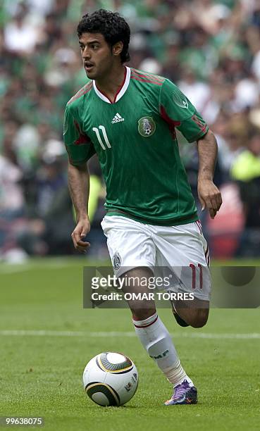 Carlos Vela of Mexico during their friendly footbal match against Chile before their departure for South Africa for the WC 2010, on May 16, 2010 at...