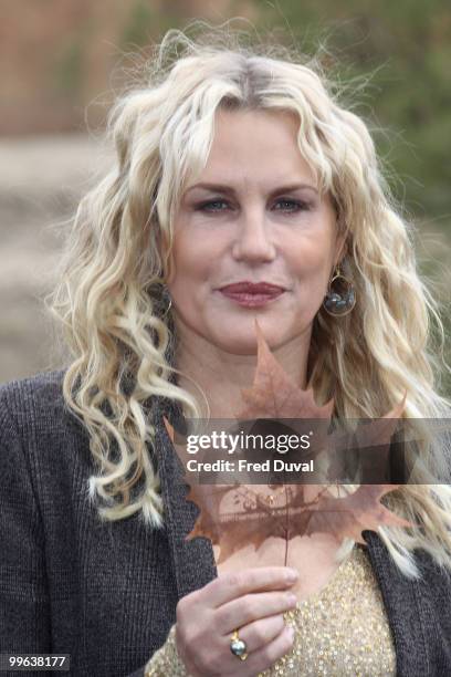 Daryl Hannah attends photocall at a luncheon where she will speak about Children's perceptions of Nature's influence on life on earth at London Zoo...