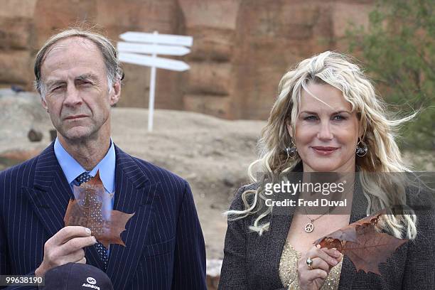 Sir Ranulph Fiennes and Daryl Hannah attend photocall at a luncheon where they will speak about Children's perceptions of Nature's influence on life...
