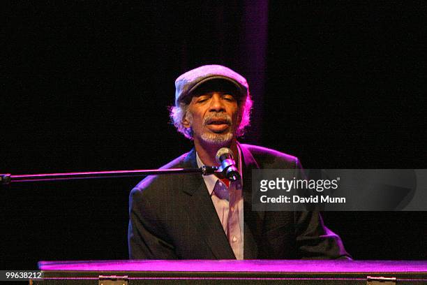 Gil Scott-Heron performs at The Liverpool Philharmonic Hall on April 29, 2010 in Liverpool, England.