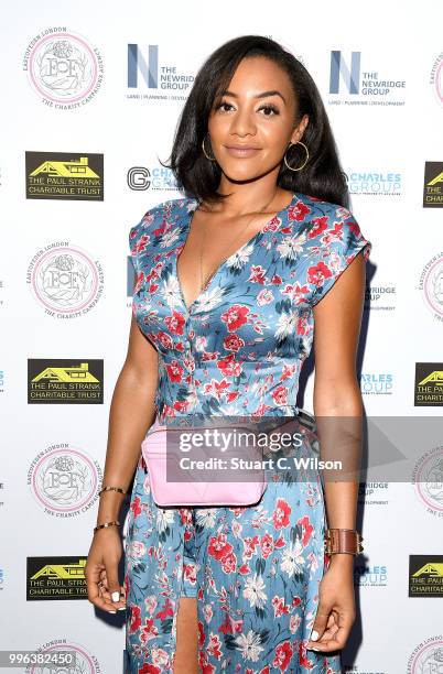 Amal Fashanu attends the Paul Strank Charitable Trust Summer party at Sanctum Soho Hotel on July 11, 2018 in London, England.