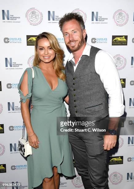 Ola and James Jordan attend the Paul Strank Charitable Trust Summer party at Sanctum Soho Hotel on July 11, 2018 in London, England.