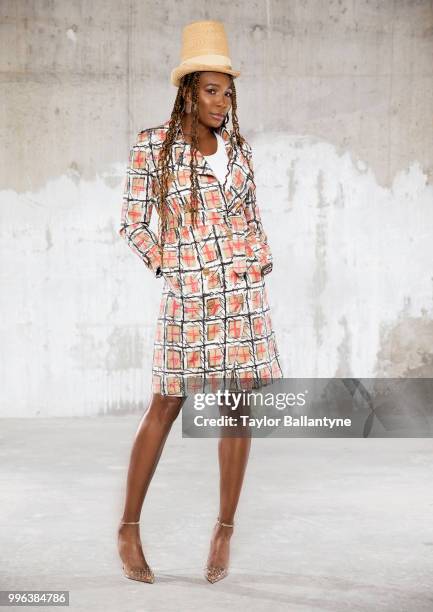 Fashionable 50: Portrait of Venus Williams posing during photo shoot at 3 World Trade Center. New York, NY 6/12/2018 CREDIT: Taylor Ballantyne