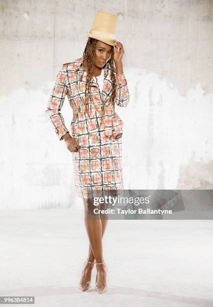 Fashionable 50: Portrait of Venus Williams posing during photo shoot at 3 World Trade Center. New York, NY 6/12/2018 CREDIT: Taylor Ballantyne