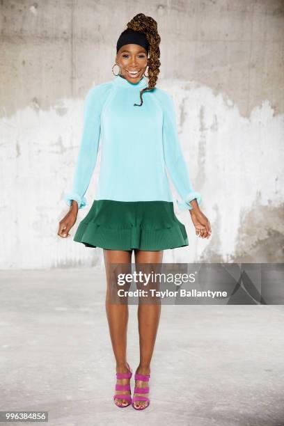 Fashionable 50: Portrait of Venus Williams posing during photo shoot at 3 World Trade Center. New York, NY 6/12/2018 CREDIT: Taylor Ballantyne