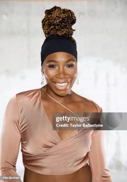 Fashionable 50: Portrait of Venus Williams posing during photo shoot at 3 World Trade Center. New York, NY 6/12/2018 CREDIT: Taylor Ballantyne