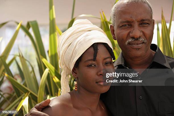 Actress Djeneba Kone and Youssouf Djaoro attends 'A Screaming Man' portrait session at Unifrance during the 63rd Annual Cannes Film Festival on May...