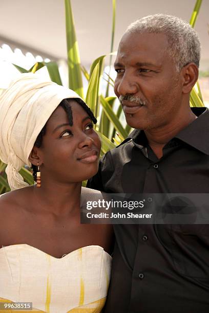 Actress Djeneba Kone and actor Youssouf Djaoro attend 'A Screaming Man' portrait session at Unifrance during the 63rd Annual Cannes Film Festival on...