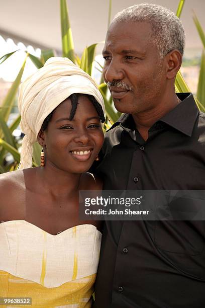 Actress Djeneba Kone and actor Youssouf Djaoro attend 'A Screaming Man' portrait session at Unifrance during the 63rd Annual Cannes Film Festival on...