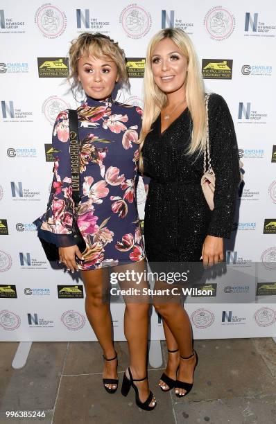 Savanna Darnell and Grace Wardle attend the Paul Strank Charitable Trust Summer party at Sanctum Soho Hotel on July 11, 2018 in London, England.