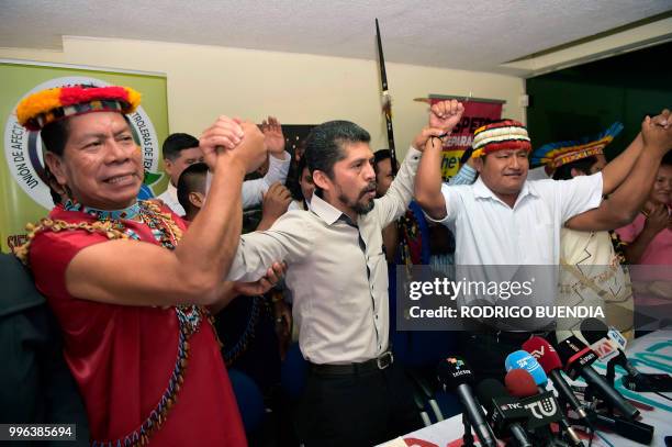 Pablo Fajardo , lawyer of the victims of enviromental damage caused during oil operations in the Ecuadoran Amazon from 1964 to 1990 blamed on Texaco,...