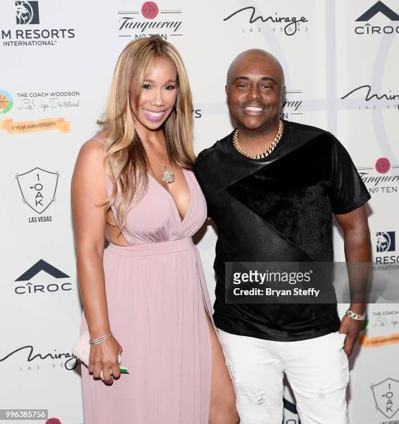 Brasie Thomas and her husband actor Alex Thomas attend the 5th Anniversary gala for the Coach Woodson Invitational presented by MGM Resorts...