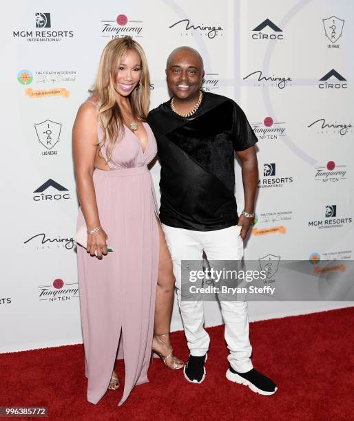 Brasie Thomas and her husband actor Alex Thomas attend the 5th Anniversary gala for the Coach Woodson Invitational presented by MGM Resorts...