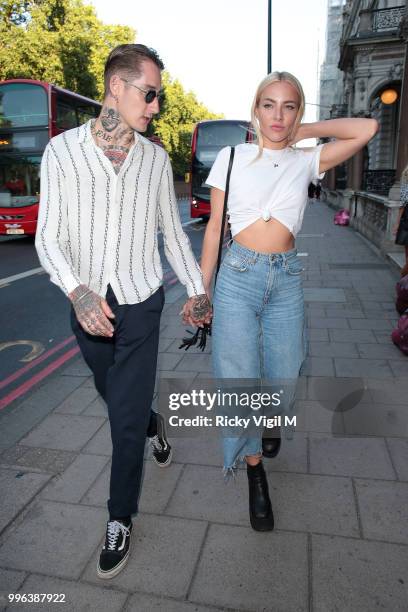 Fae Williams seen attending ghd x Lulu Guinness - launch party at One Belgravia on July 11, 2018 in London, England.