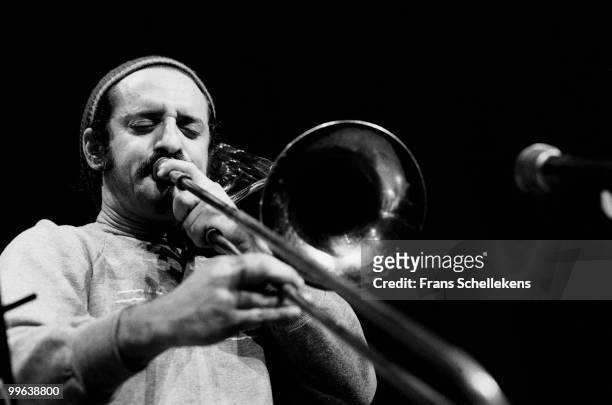 Glenn Ferris performs live on stage at Bimhuis in Amsterdam, Netherlands on November 16 1984