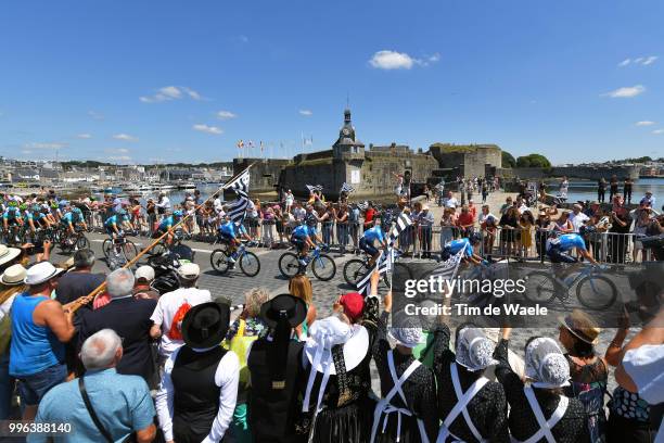 Peloton / Concarneau City / Public / Fans / Landscape / during the 105th Tour de France 2018, Stage 5 a 204,5km stage from Lorient to Quimper / TDF /...