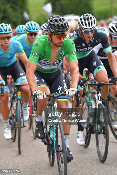 Peter Sagan of Slovakia and Team Bora Hansgrohe Green Sprint Jersey / Marcus Burghardt of Germany and Team Bora Hansgrohe / during the 105th Tour de...