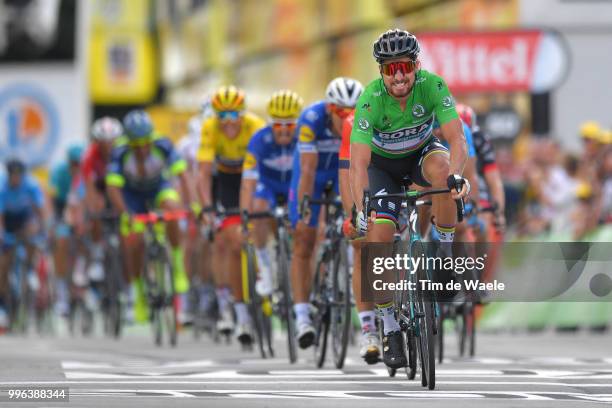 Arrival / Peter Sagan of Slovakia and Team Bora Hansgrohe Green Sprint Jersey Celebration / during the 105th Tour de France 2018, Stage 5 a 204,5km...