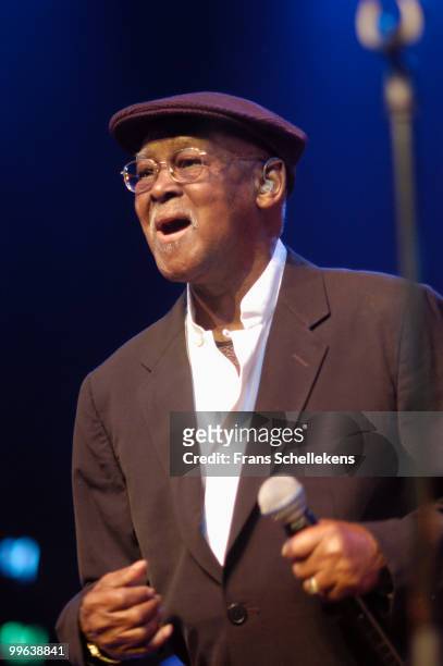Ibrahim Ferrer performs live on stage with the Buena Vista Social Club at the North Sea Jazz festival in the Hague, Holland on July 08 2005