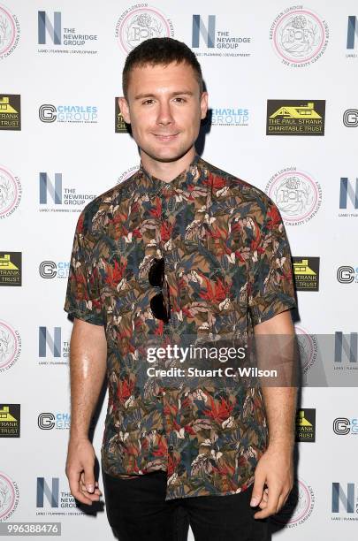 Danny-Boy Hatchard attends the Paul Strank Charitable Trust Summer party at Sanctum Soho Hotel on July 11, 2018 in London, England.