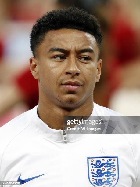 Jesse Lingard of England during the 2018 FIFA World Cup Russia Semi Final match between Croatia and England at the Luzhniki Stadium on July 01, 2018...