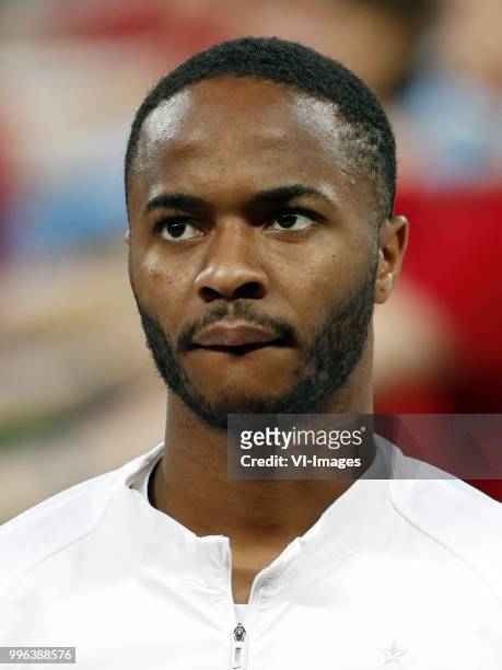 Raheem Sterling of England during the 2018 FIFA World Cup Russia Semi Final match between Croatia and England at the Luzhniki Stadium on July 01,...