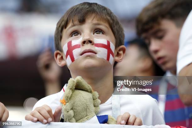 Fan of England during the 2018 FIFA World Cup Russia Semi Final match between Croatia and England at the Luzhniki Stadium on July 01, 2018 in Moscow,...