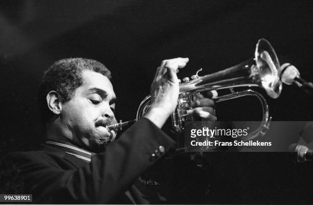 Art Farmer performs live on stage at Bimhuis in Amsterdam, Netherlands on June 06 1986