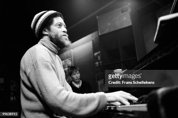 Bobby Few performs live on stage with the Steve Lacy Sextet at Bimhuis in Amsterdam, Netherlands on November 24 1983