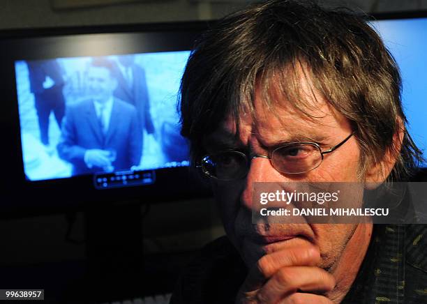 This photo taken on May 9, 2010 in Bucharest shows Andrei Ujica, the director of the film "The Autobiography of Nicolae Ceausescu" which will be...