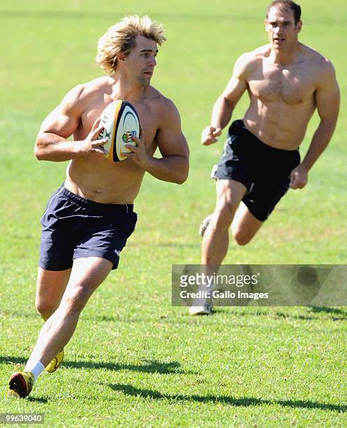 Wynand Olivier in action during the Vodacom Bulls training session from Loftus Versfeld, B Field on May 17, 2010 in Pretoria, South Africa.